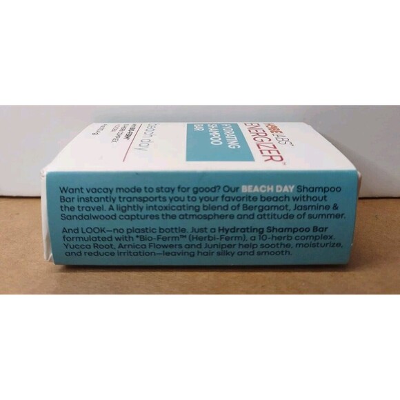 Hobe Labs Hydrating Shampoo Bar Energizer Beach Day Jojoba 4 oz Portable Travel - Picture 3 of 6